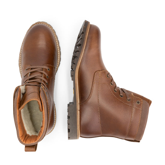 Steinkjer - Wool-lined lace-up boots - Men - Cognac UPD