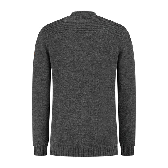 Raahe - Cardigan - Men - Dark Antracite B