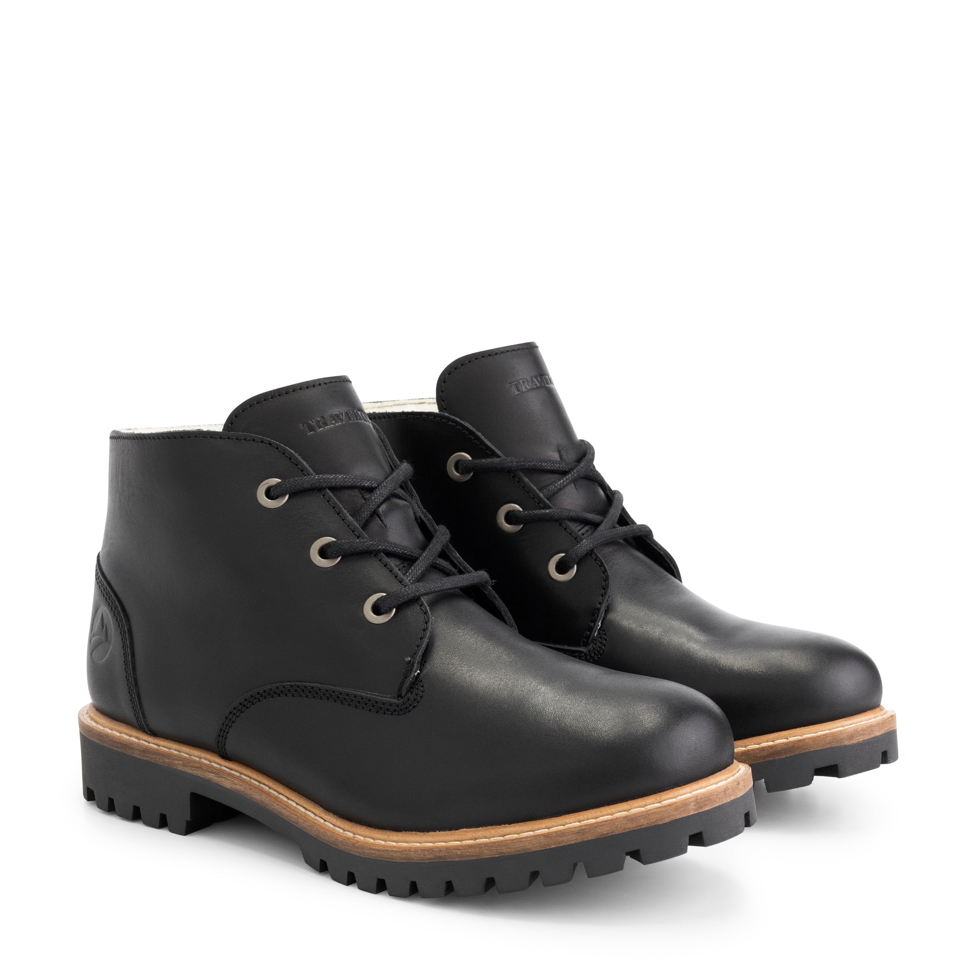 Trehuse - Wool-lined lace-up shoes - Men - Black FRD