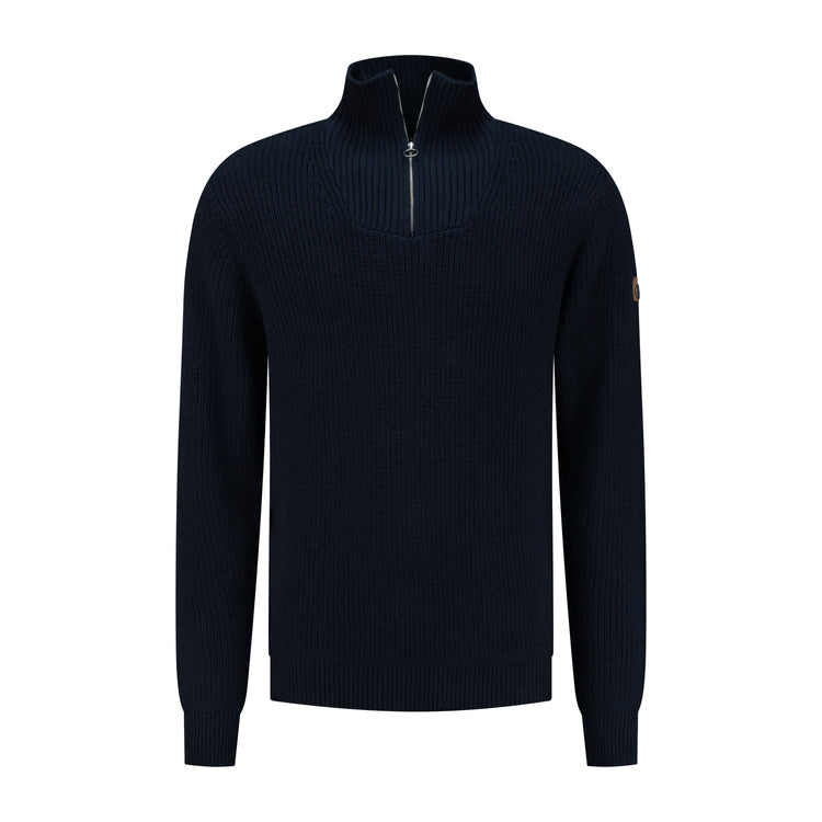 Brecon - Sweater cashmere/cotton blend - Men - Navy F