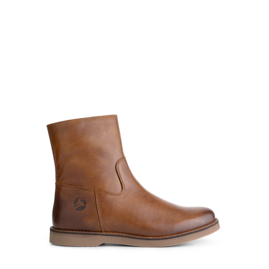 Castres - Leather ankle boots - Women - Cognac R