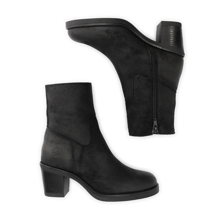 Mortain - Wax suede ankle boots - Lady - Black UPD