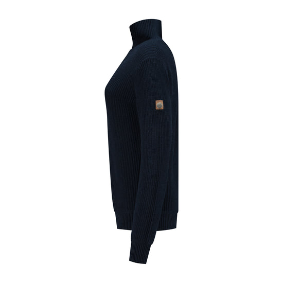 Brecon - Sweater cashmere/cotton blend - Lady - Navy L