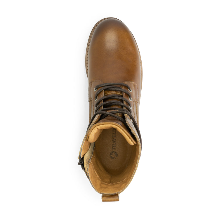 Kvosted - Leather lace-up boots - Men - Cognac UPS