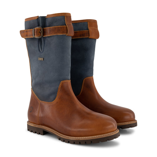 Konstanz - Mid-calf leather outdoor boots - Men - Blue FRD