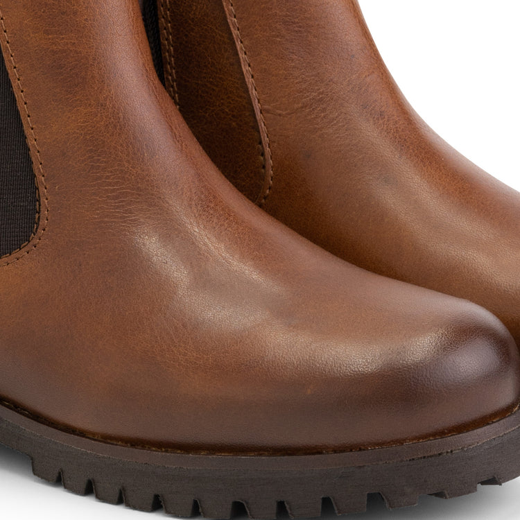 Sel - Wool-lined chelsea boots - Kids - Cognac DFW