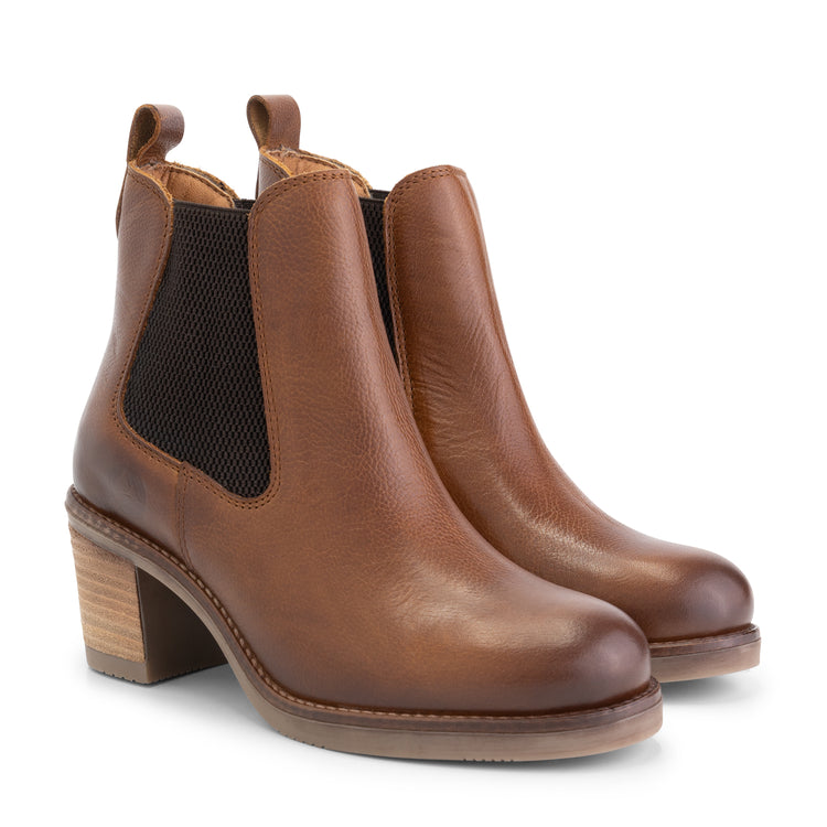 Sevres - Leather chelsea boots - Lady - Cognac FRD