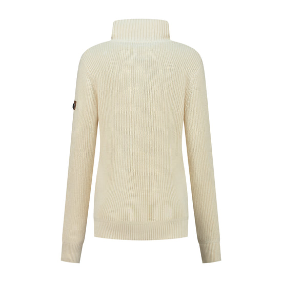 Brecon - Sweater cashmere/cotton blend - Lady - Off White B