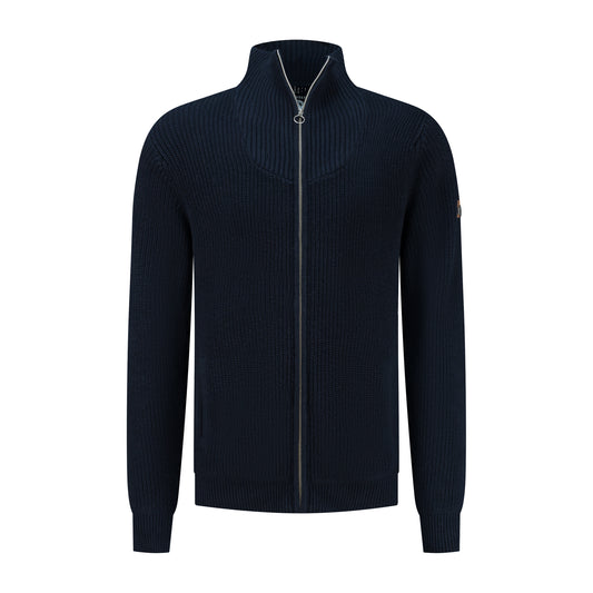 Snowdon - Cardigan cashmere/cotton blend - Men - Navy F