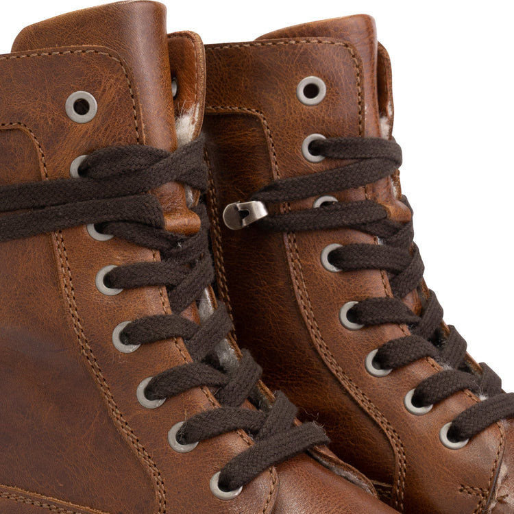 Kvinlog - Wool-lined lace-up boots - Men - Cognac DFW