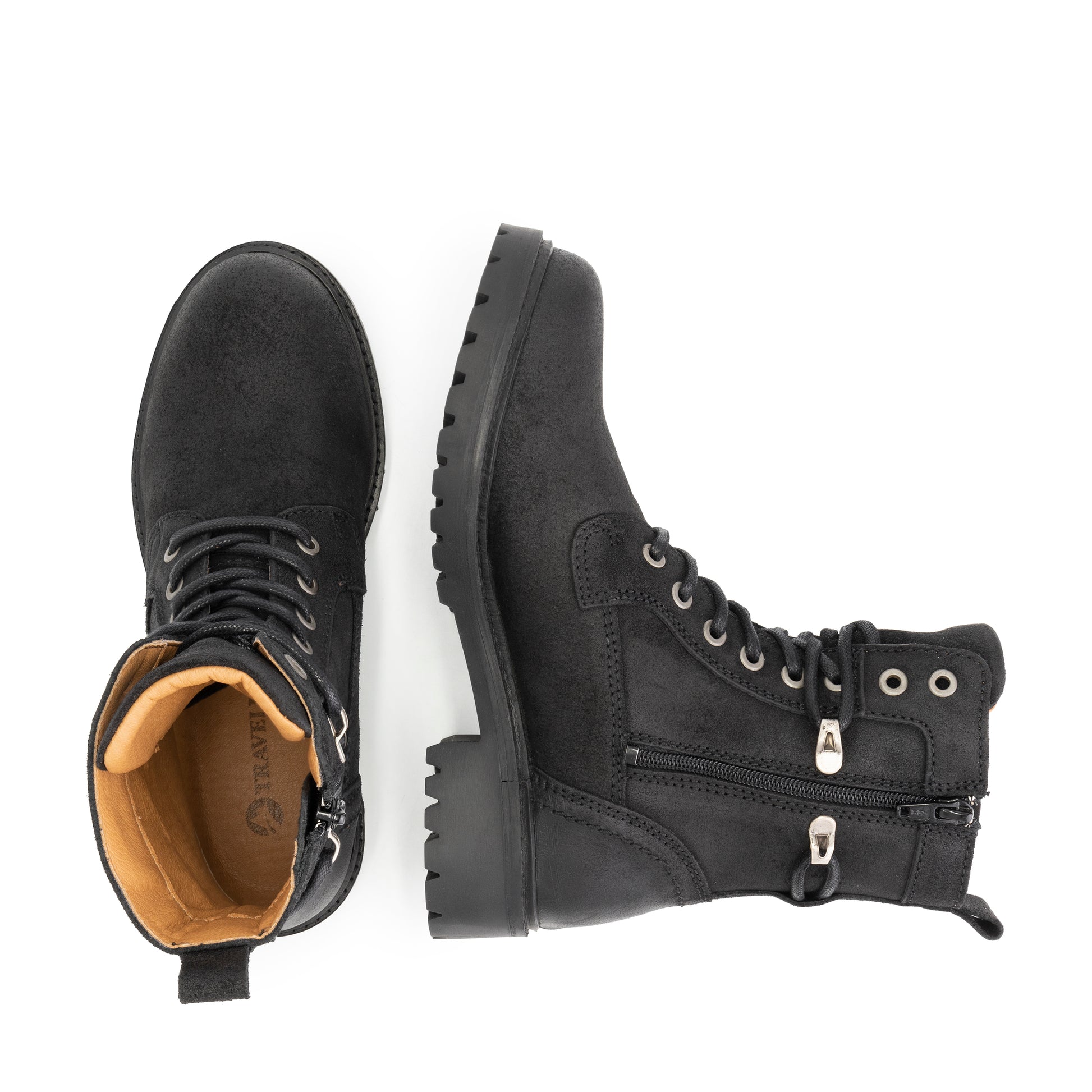 Kvistrup - Leather lace-up boots - Lady - Black UPD