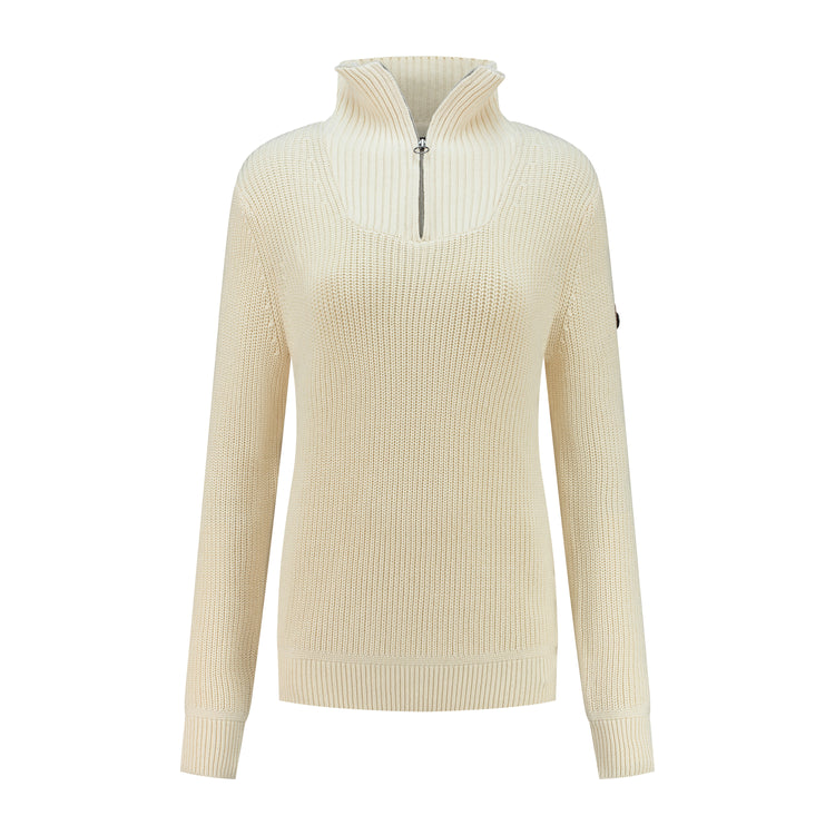 Brecon - Sweater cashmere/cotton blend - Lady - Off White F