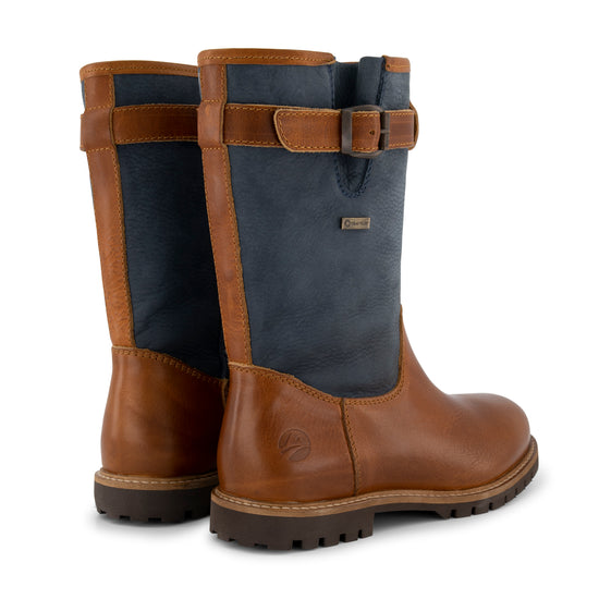 Finland - Mid-calf wool-lined outdoor boots - Lady - Blue BD