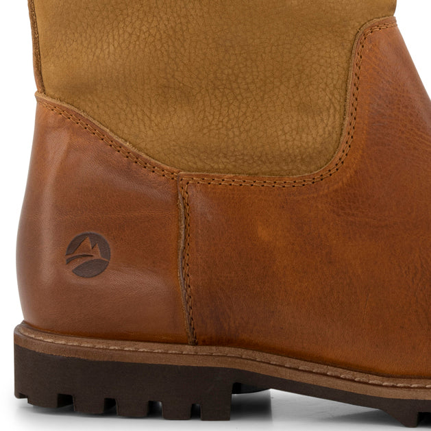 Konstanz - Mid-calf leather outdoor boots - Lady - Cognac DFH