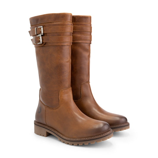 Solstad - Semi-high leather boots - Lady - Cognac FRD