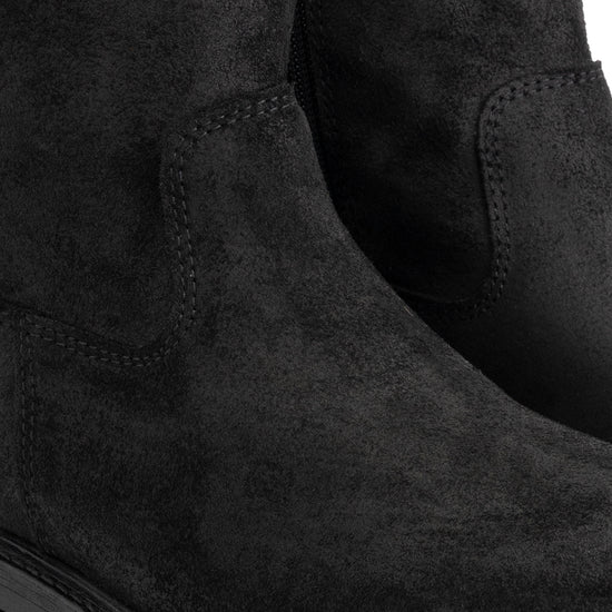 Honefoss - Wax suede ankle boots - Lady - Black DFW