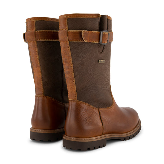 Konstanz - Mid-calf leather outdoor boots - Lady - Brown BD