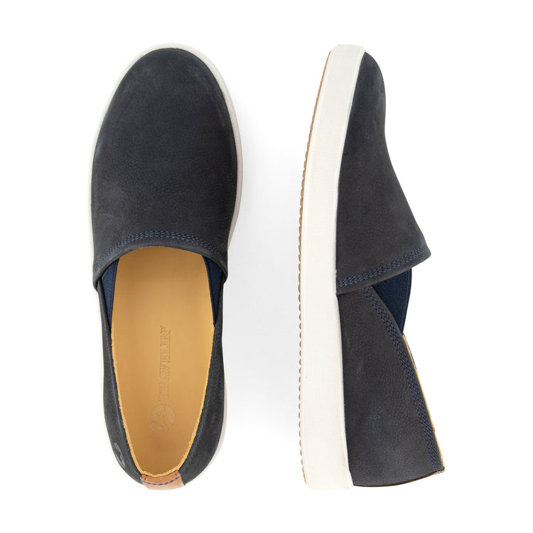 Tours - Leather slip-on shoes - Lady - Blue UPD