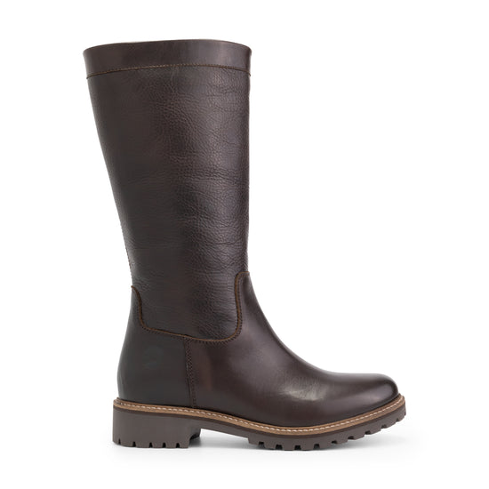 Varde - Mid-calf leather boots - Lady - Dark Brown R