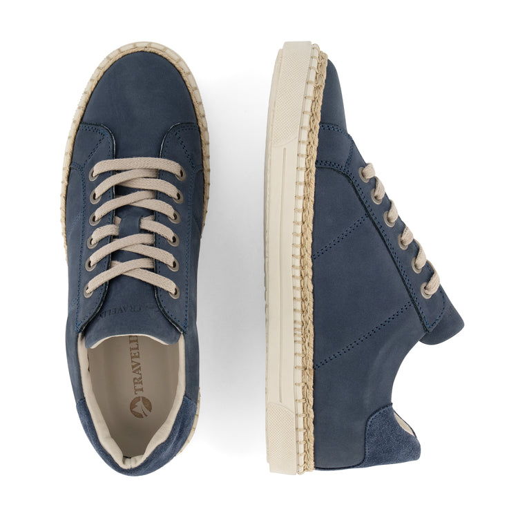 Caen - Leather sneaker - Lady - Blue UPD