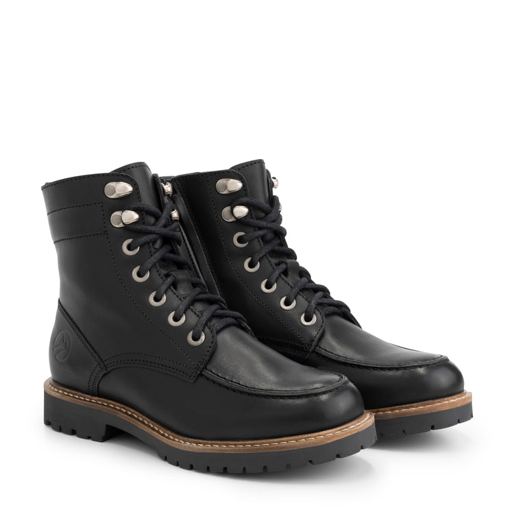 Haugesund - Wool-lined lace-up boots - Lady - Black FRD