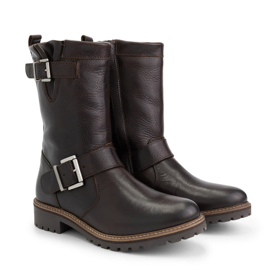 Silkeborg - Wool-lined boots - Lady - Dark Brown FRD