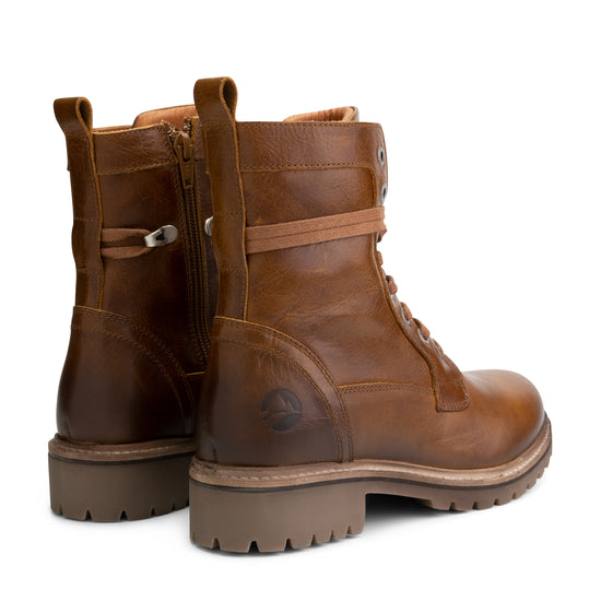 Kylland - Leren veterboots - Dames - Cognac BD