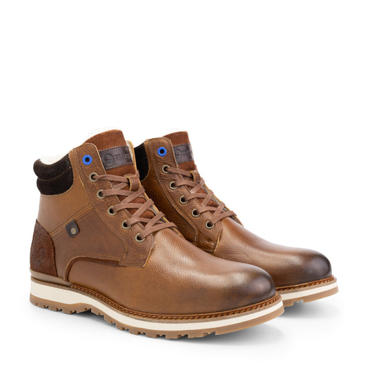 Sund - Wool-lined lace-up boots - Men - Cognac FRD