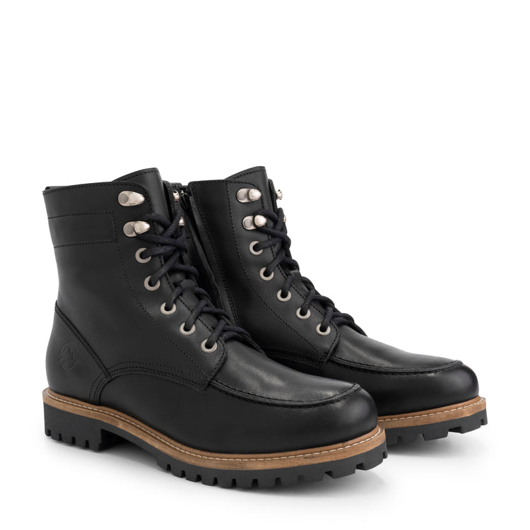 Haugesund - Wool-lined lace-up boots - Men - Black FRD