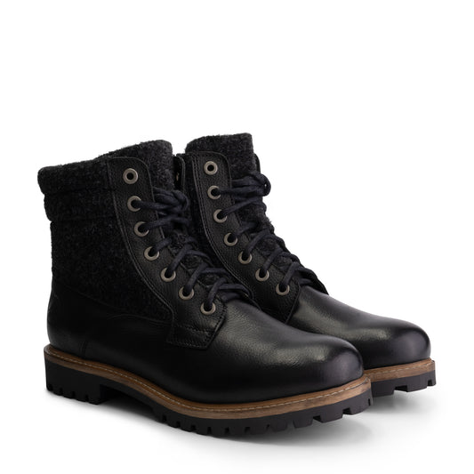 Visnes - Leather ankle boots - Men - Black FRD