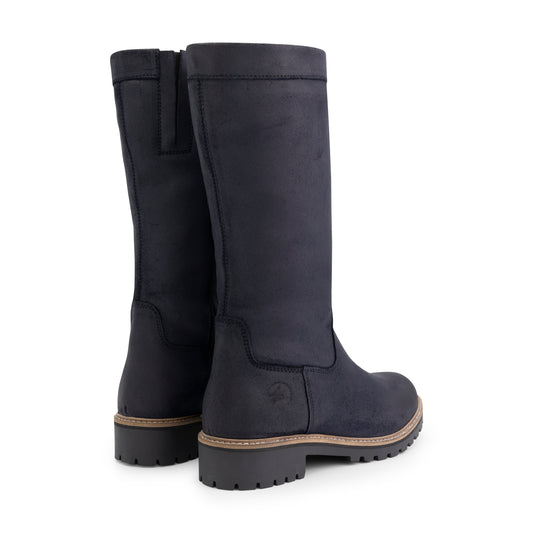 Varde - Mid-calf wax suede boots - Lady - Navy BD