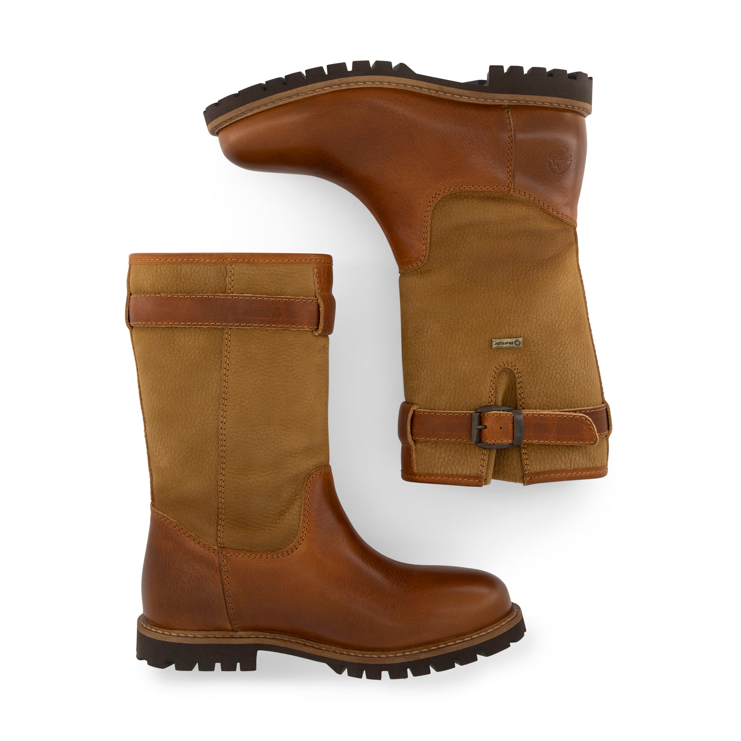 Finland - Mid-calf wool-lined outdoor boots - Lady - Cognac UPD