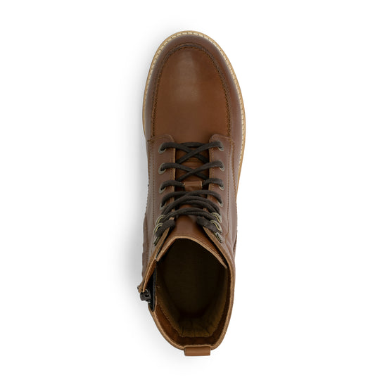 Rogaland - Leather lace-up boots - Men - Cognac UPS