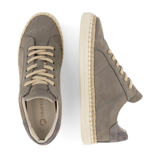 Caen - Leather sneaker - Lady - Grey UPD