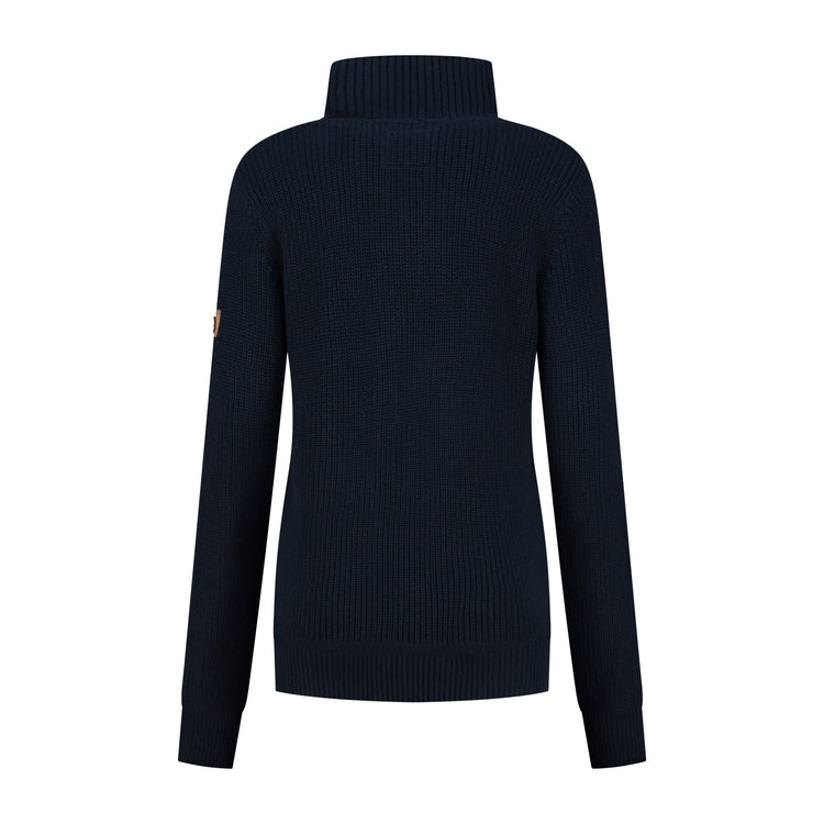 Brecon - Sweater cashmere/cotton blend - Lady - Navy B