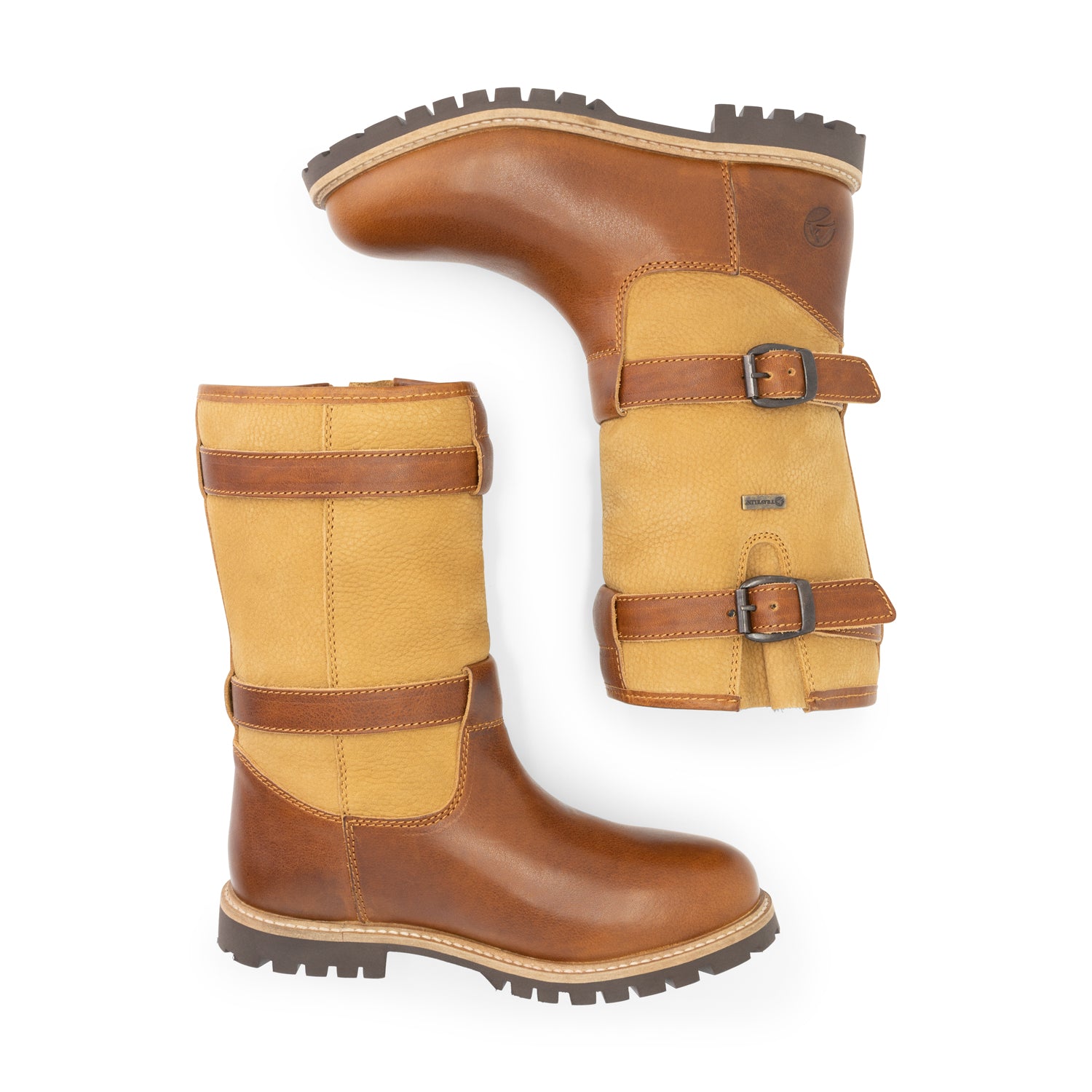 Sweden - Mid-calf wool-lined outdoor boots - Lady - Cognac UPD