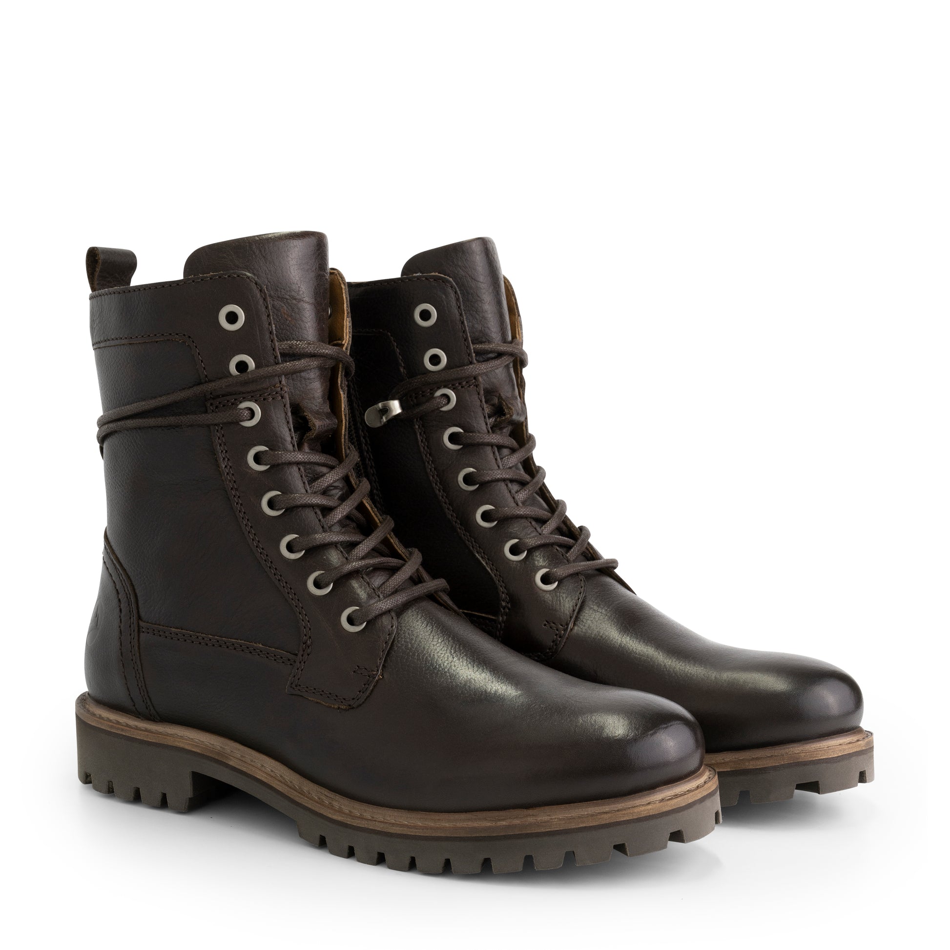 Kvosted - Leather lace-up boots - Men - Dark Brown FRD