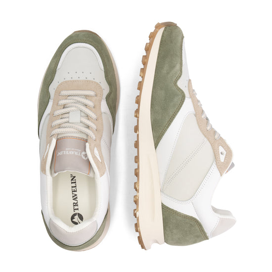 Crozon - Leather sneakers - Lady - Green UPD