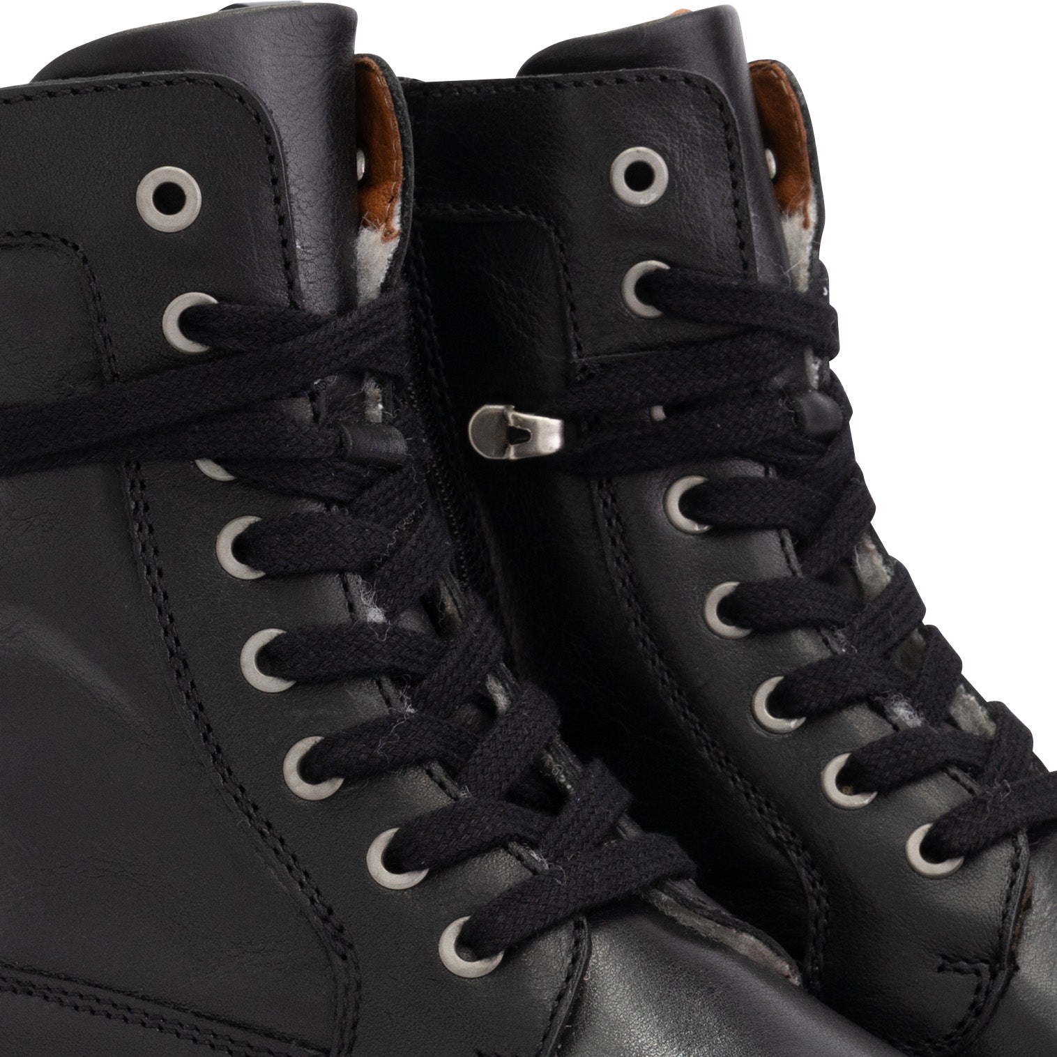 Kvinlog - Wool-lined lace-up boots - Men - Black DFW