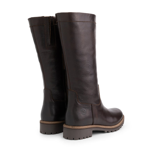 Varde - Mid-calf leather boots - Lady - Dark Brown BD