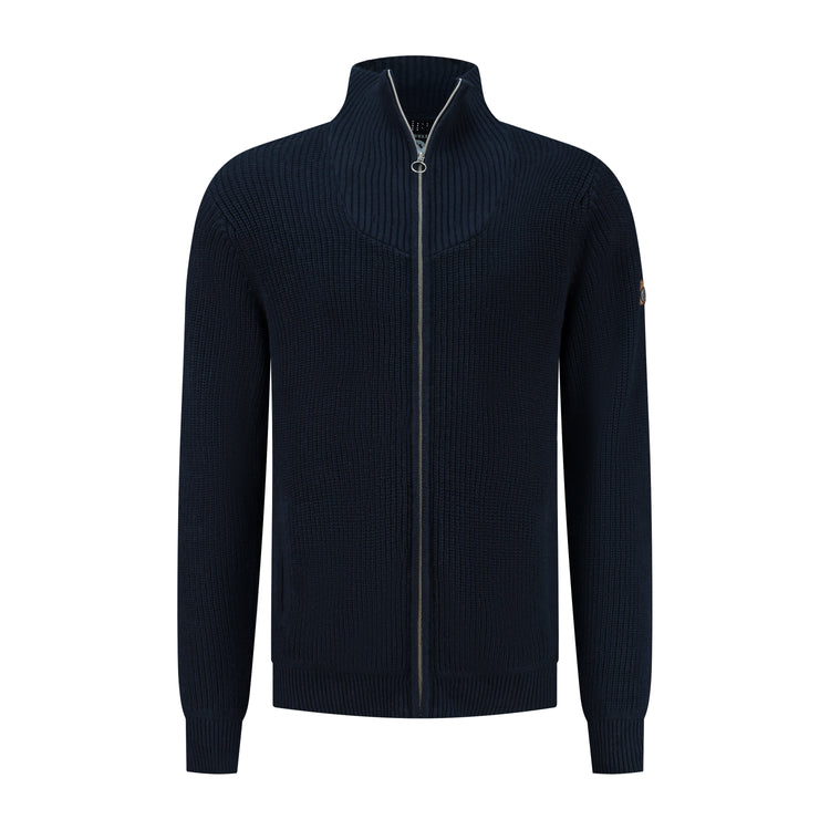 Snowdon - Cardigan cashmere/cotton blend - Men - Navy F