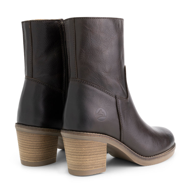 Meneac - Leather ankle boots - Lady - Dark Brown BD