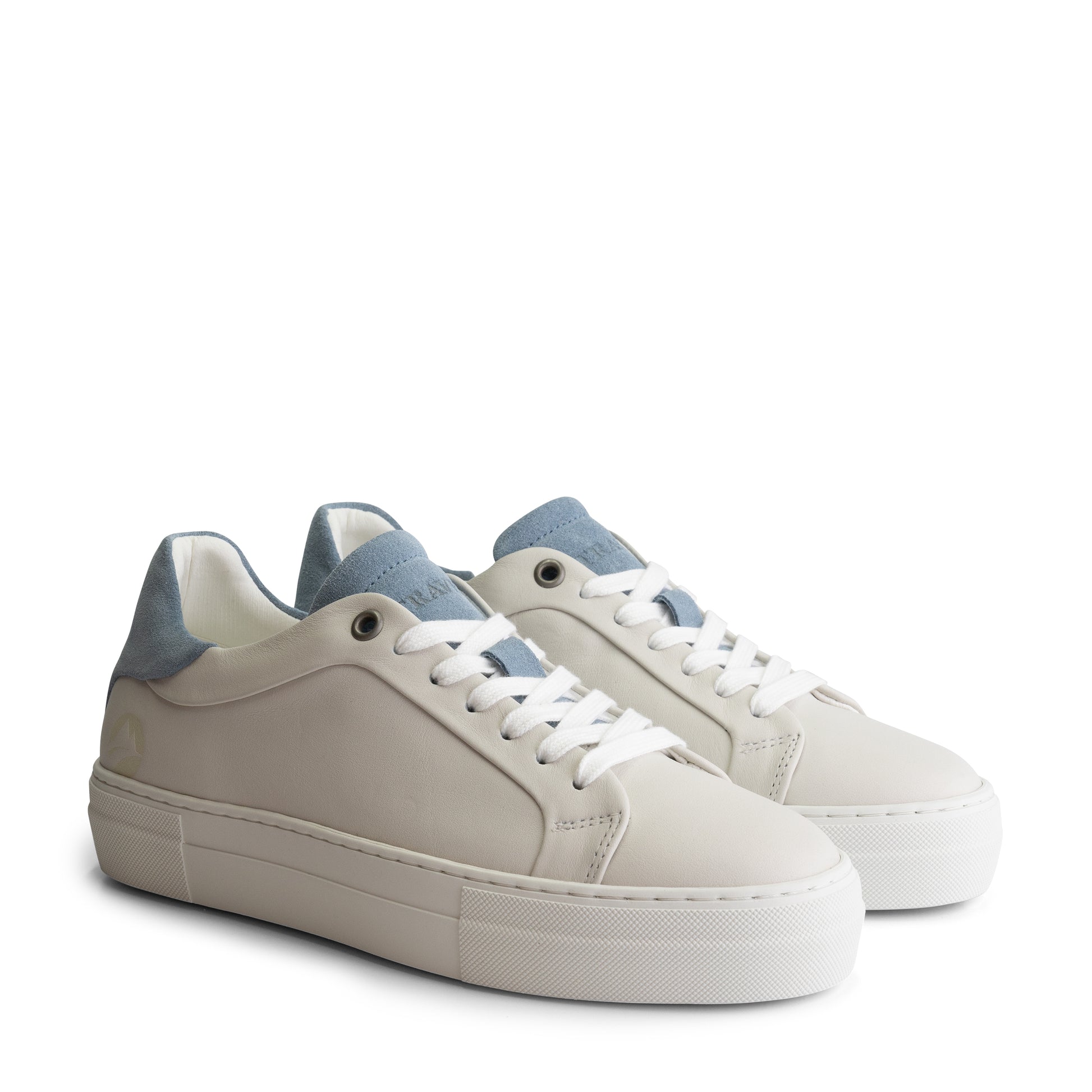 Santec - Leather sneakers - Lady - Light Blue FRD