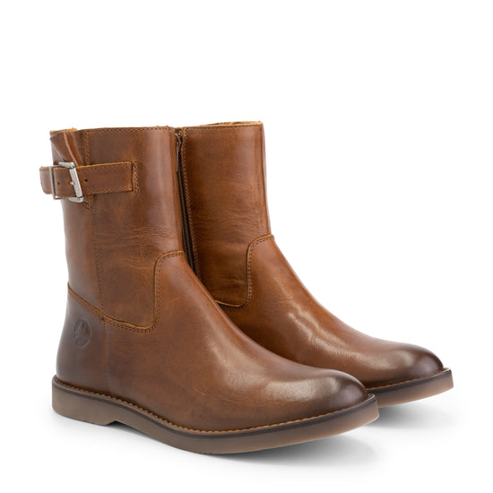 Lannion - Leather boot - Lady - Cognac FRD