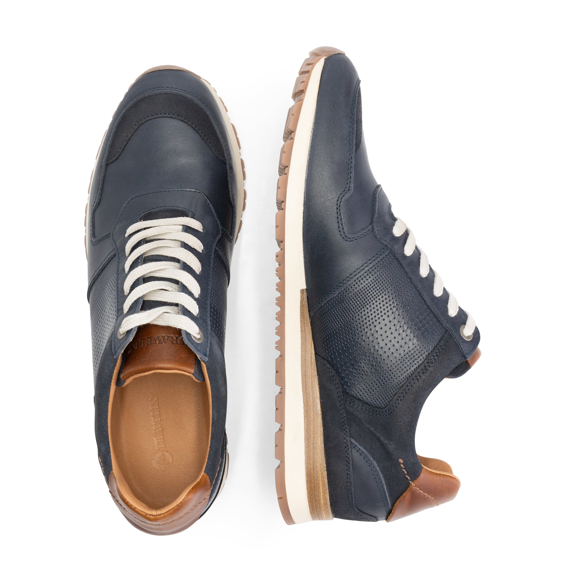 Worcester - Leather sneakers - Men - Navy UPD