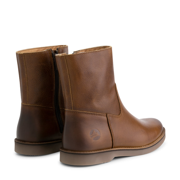 Pontrieux - Leather ankle boots - Lady - Cognac BD