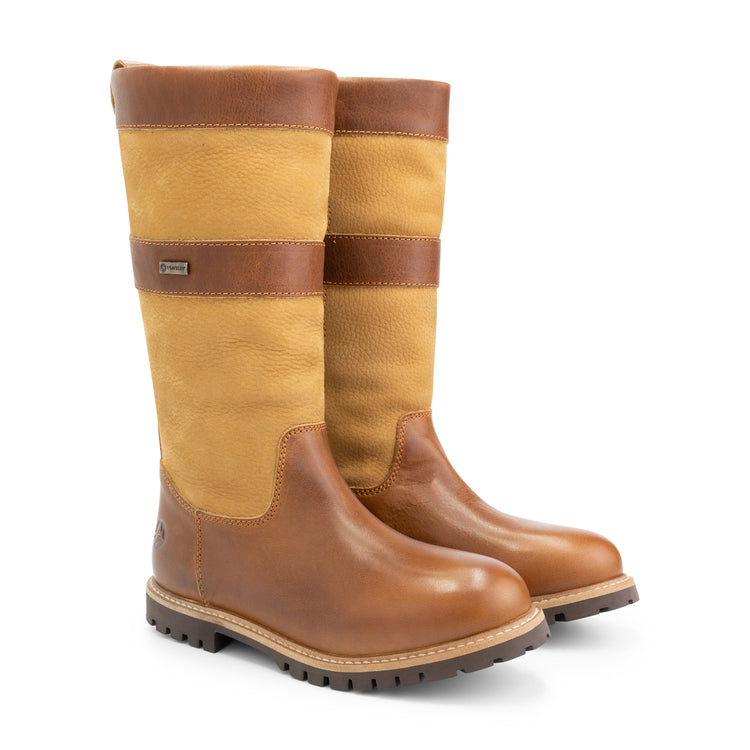 Danmark - Mid-calf wool-lined outdoor boots - Lady - Cognac FRD