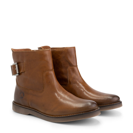 Louargat - Leather boot - Lady - Cognac FRD