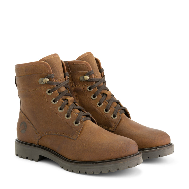 Kolding - Leather lace-up boots - Lady - Cognac FRD