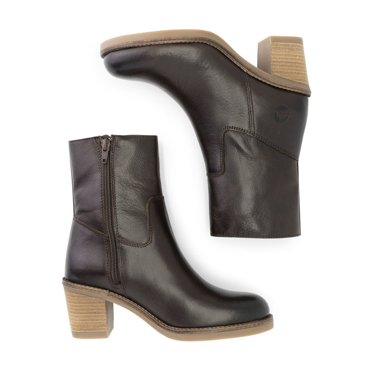 Meneac - Leather ankle boots - Lady - Dark Brown UPD